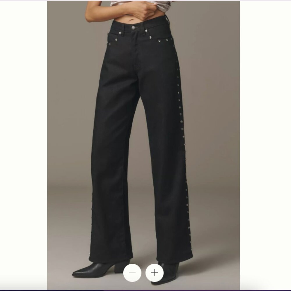 DL1961 Kaylen Embellished High-Rise Tapered Jeans